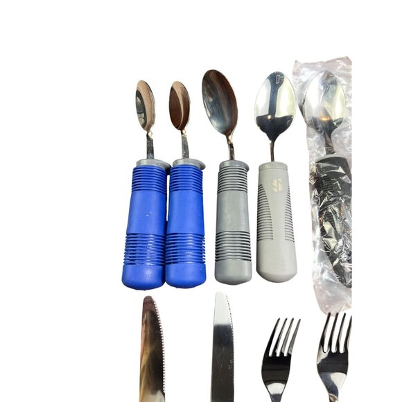 Adaptive Stainless Steel Utensils Set Of 10 With Ergonomic Handles For Easy Grip - Picture 5 of 6